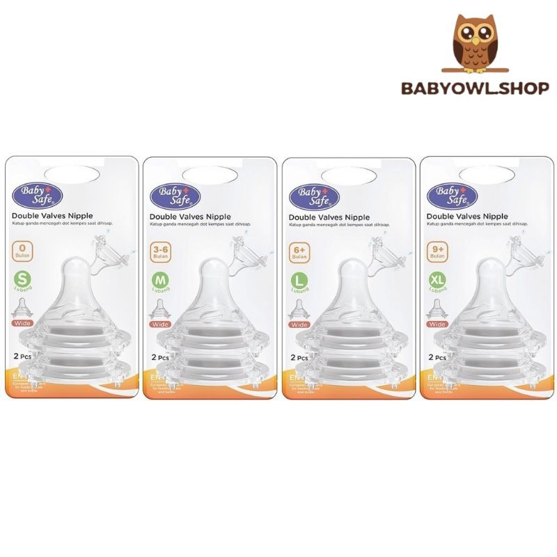 BABY SAFE DOT WIDENECK ISI 2 // DOT LEBAR BABYSAFE // NIPPLE BABY SAFE