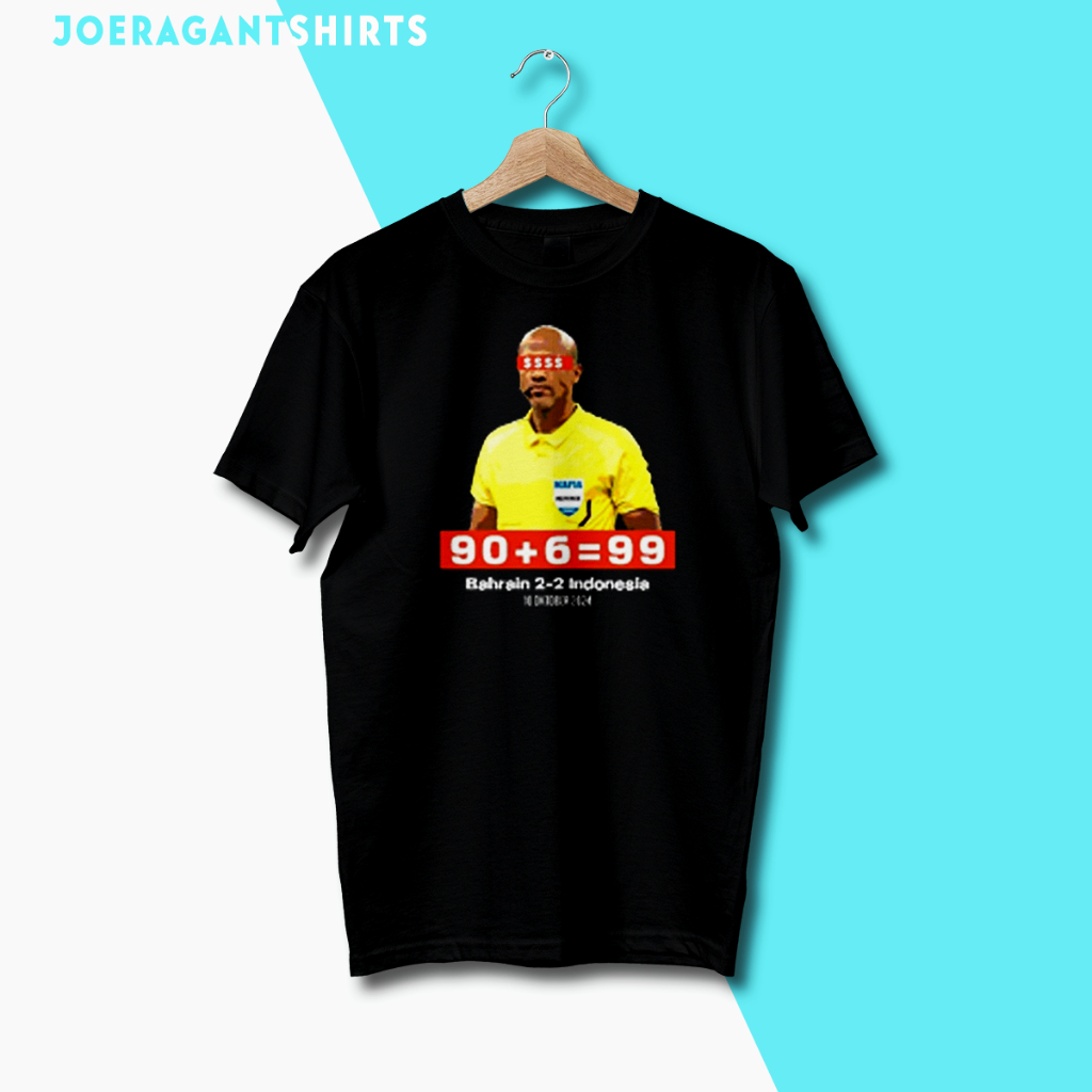 Kaos - Wasit 90 + 6 = 99 Menit V2 - Kaos Bola - Timnas - T-Shirt