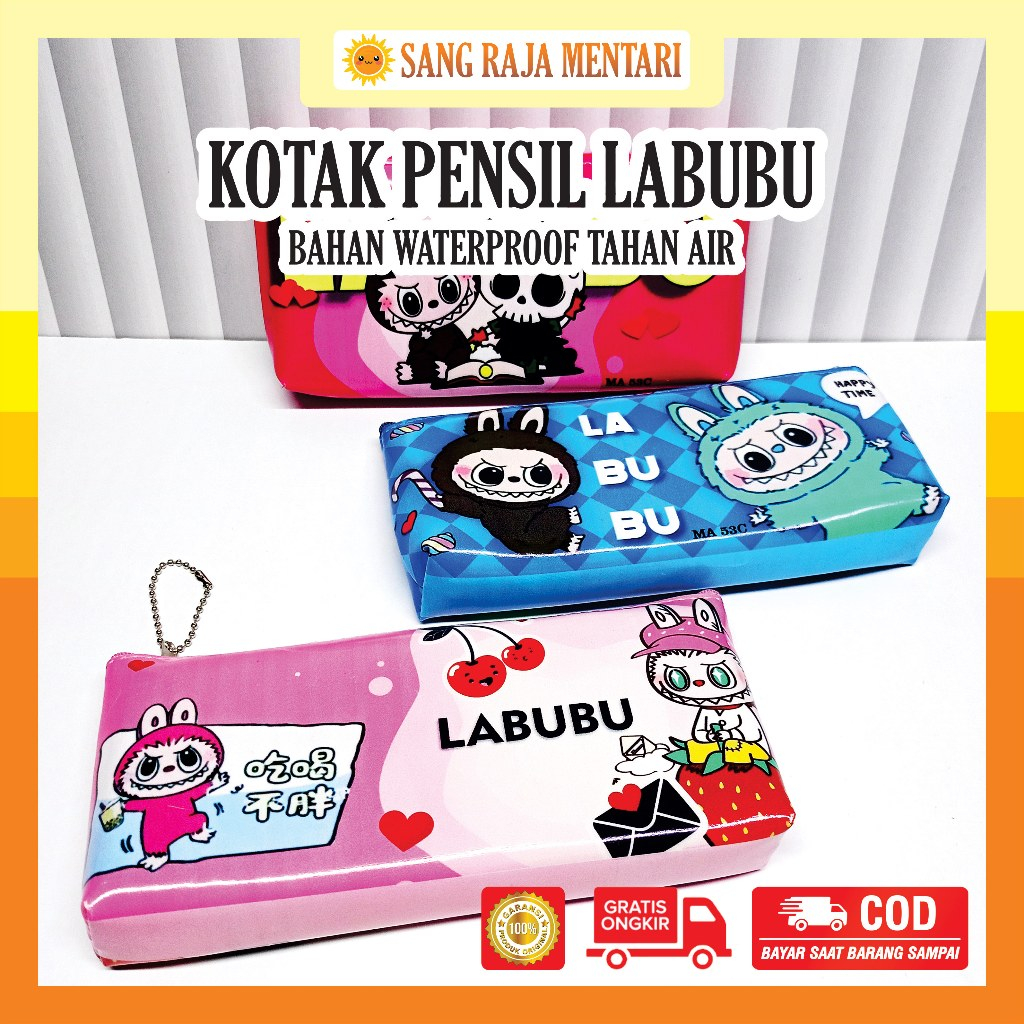 

Kotak Pensil Labubu Bahan Waterproof Anti Air Tempat Pensil Resleting