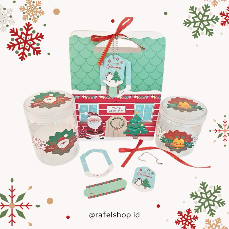 

5 Set Box Jinjing Noel Natal Toples 600 800 Ml