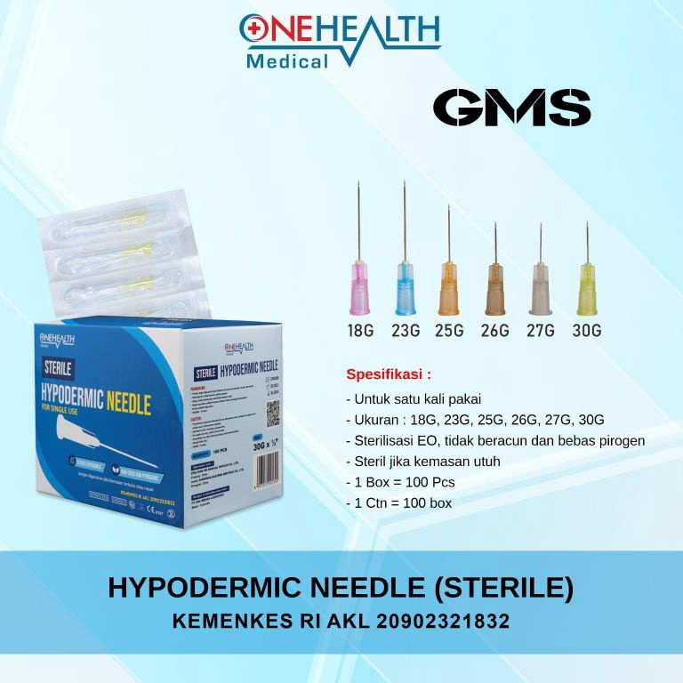 Produk Terbaru Needle Onemed  Onehealth Box isi 1 Pcs 18G  23G 25G  26G  27G 3G  Disposible Needle N
