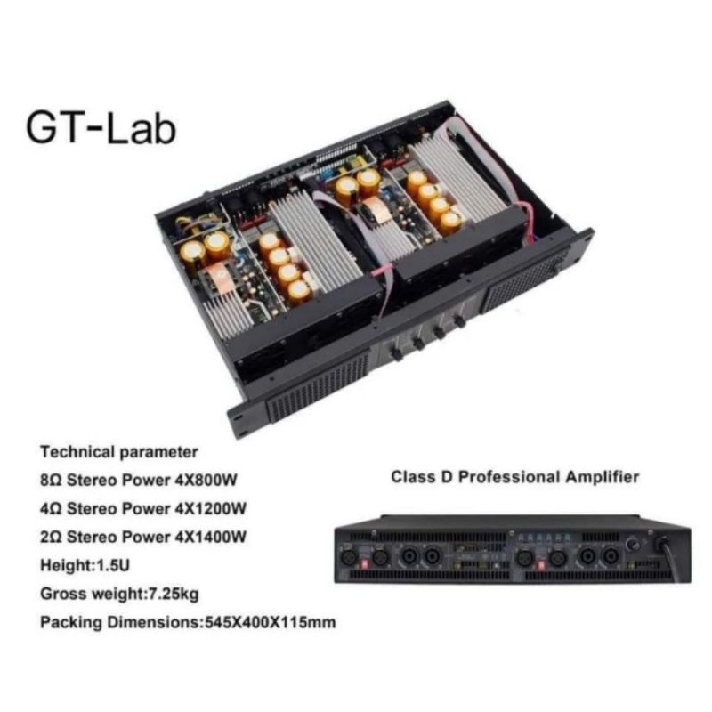 Power amplifire 4 ChanelGT-Lab RDW SC4800