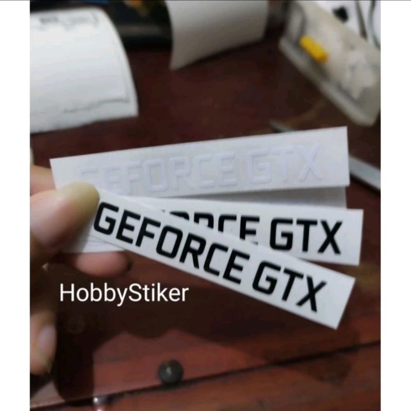 Stiker geforce GTX untuk bezel pc laptop