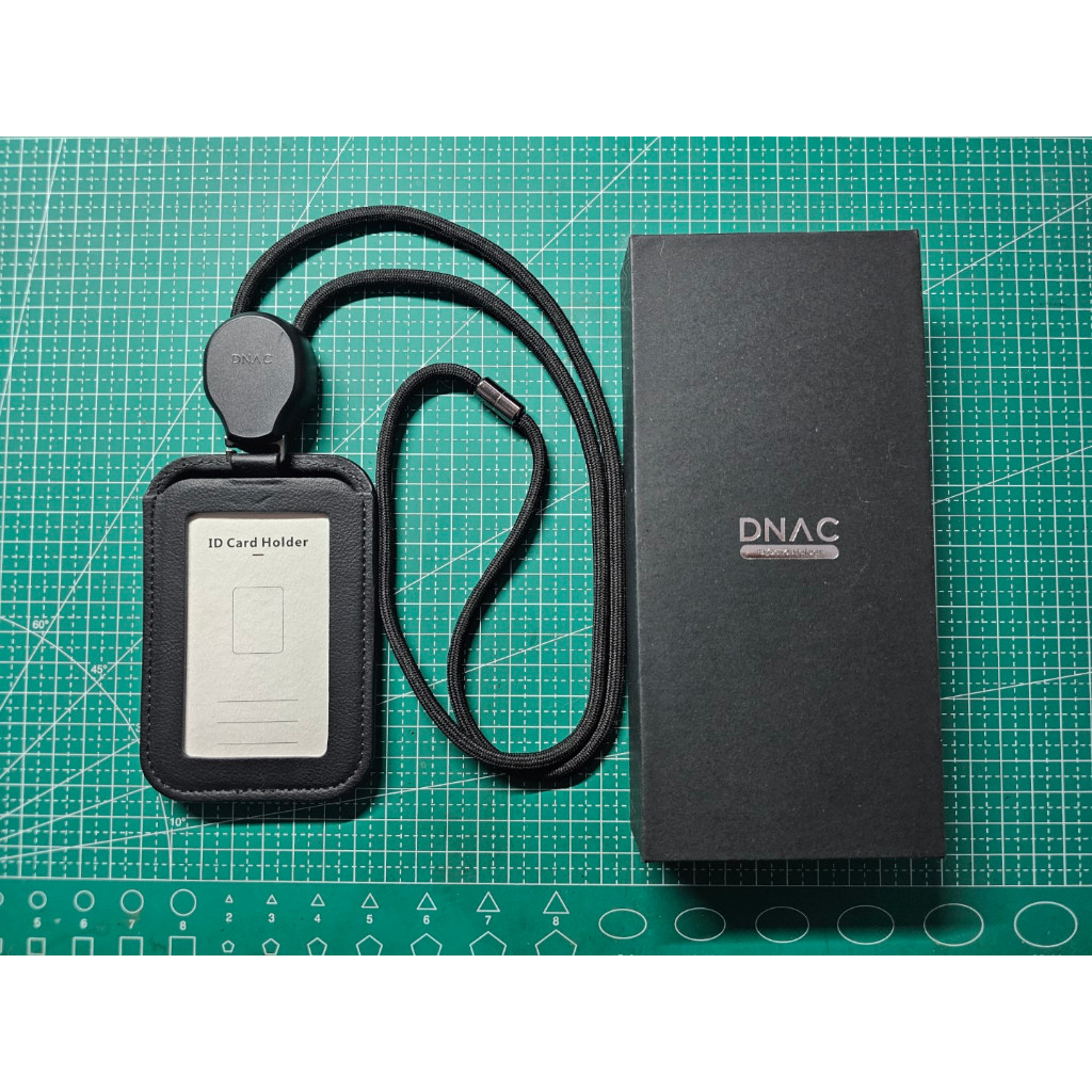 

DNAC ID Card Holder and Card Slots with Ribbon Lanyard Black