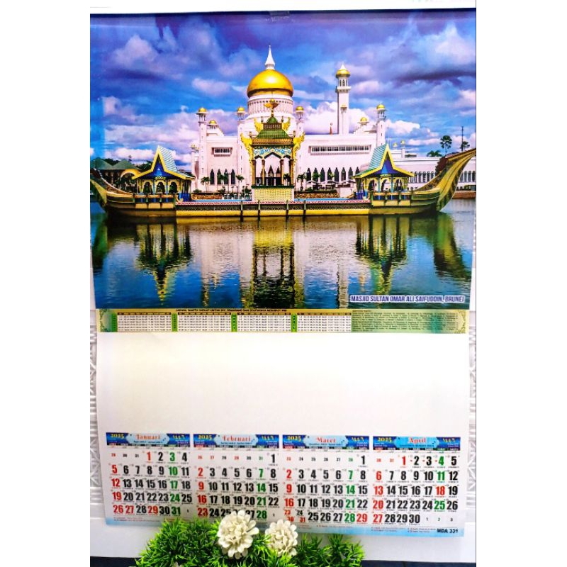 

KALENDER KERJA DINDING 2025 Size 53x38 cm Masjid