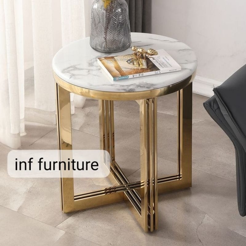 side table stainless side table top marmer asli