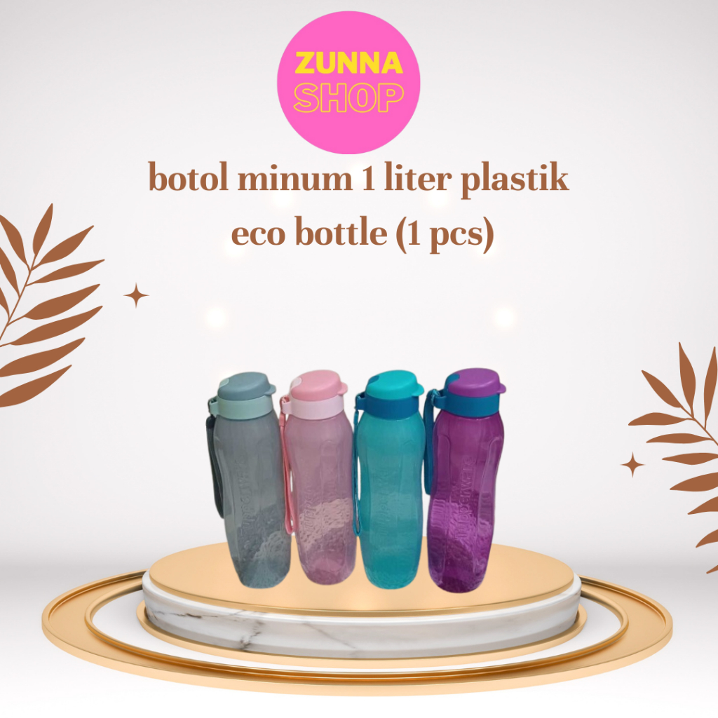 botol minum 1 liter plastik eco bottle (1 pcs)