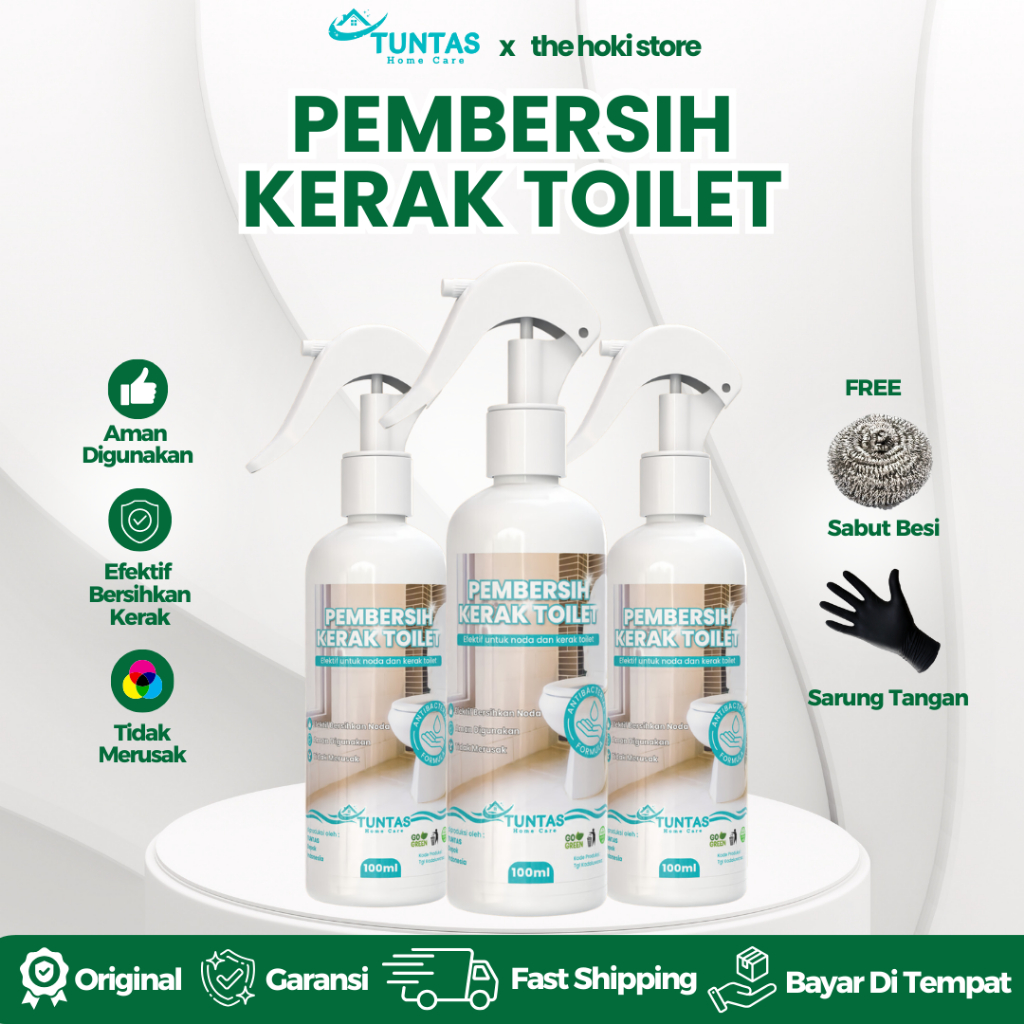 TUNTAS Pembersih Kerak Toilet Membersihkan Kerak Keramik Menghilangkan Noda Kerak Lantai Toilet