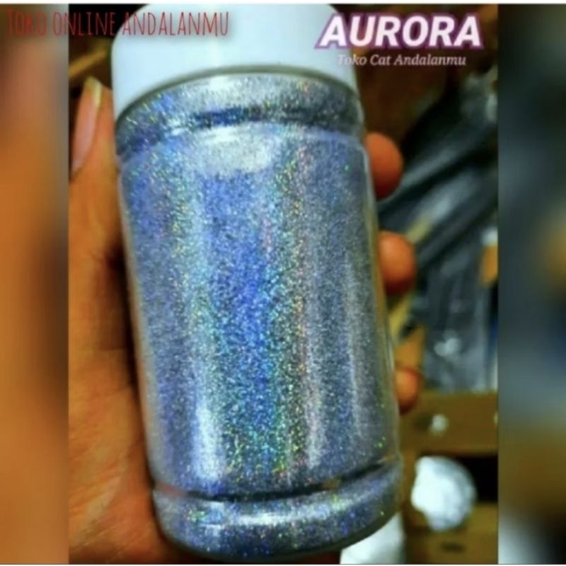 Gliter Serbuk Glitter Hologram Bubuk Pelangi Xiralic Rainbow untuk Campuran Cat