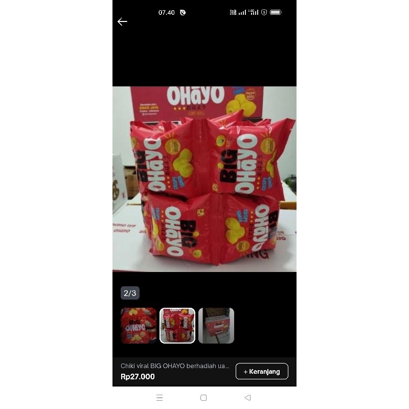 

Snack Chiki berhadiah uang