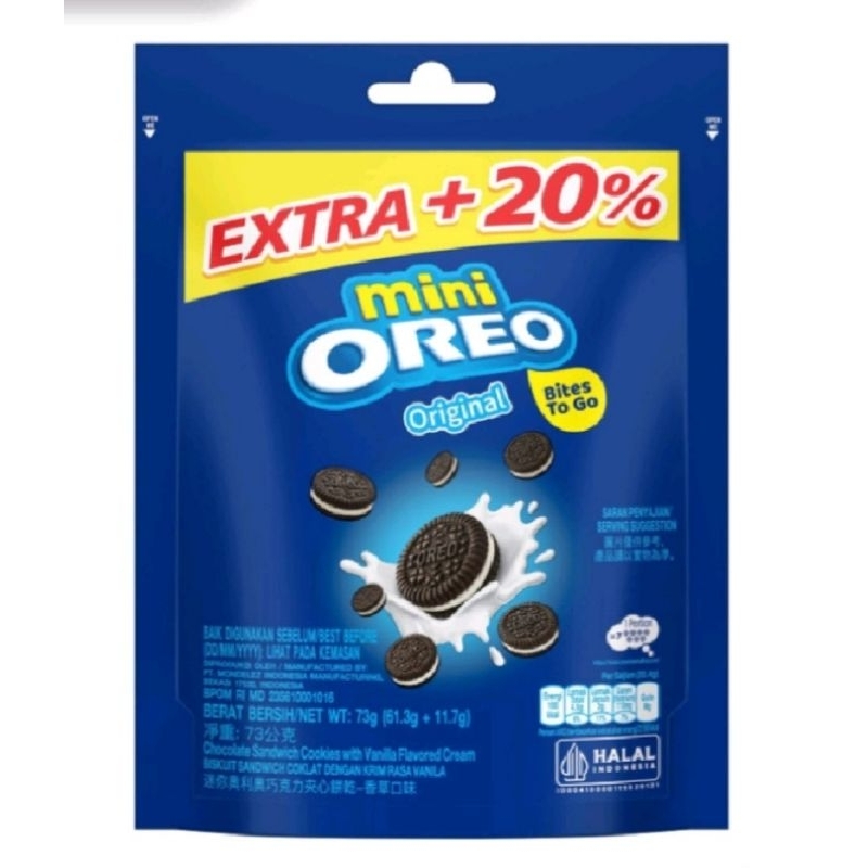 

OREO MINI ORIGINAL BISKUIT VANILA 61 GR POUCH