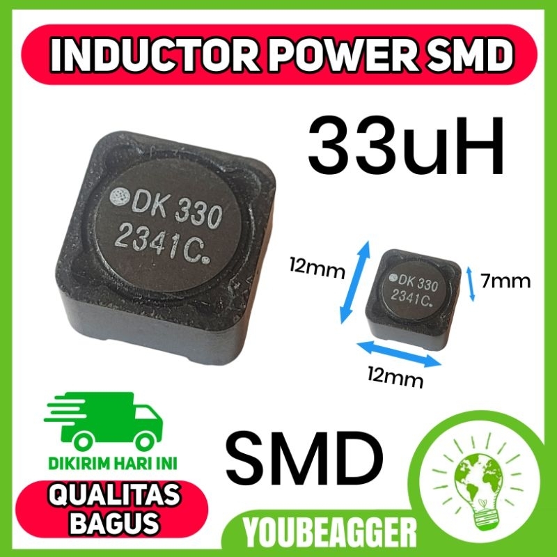 induktor smd 330 induktor 33uH 12x12x7mm