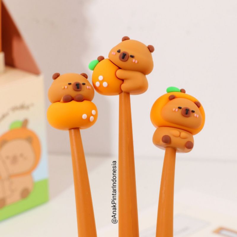

BOLPEN HAPPY LIFE CAPYBARA SHAKE SILICONE GEL PEN [ KK-8179 ]
