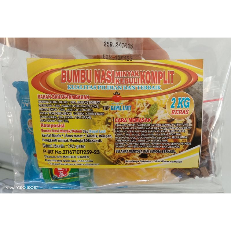 

Bumbu Nasi Minyak / nasi Kebuli Komplit cap kapal laut