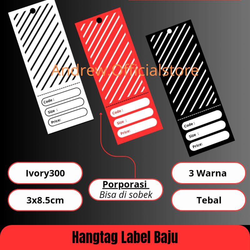 

Hang tag Baju/Label Hangtag(Paket Dengan Talinya)