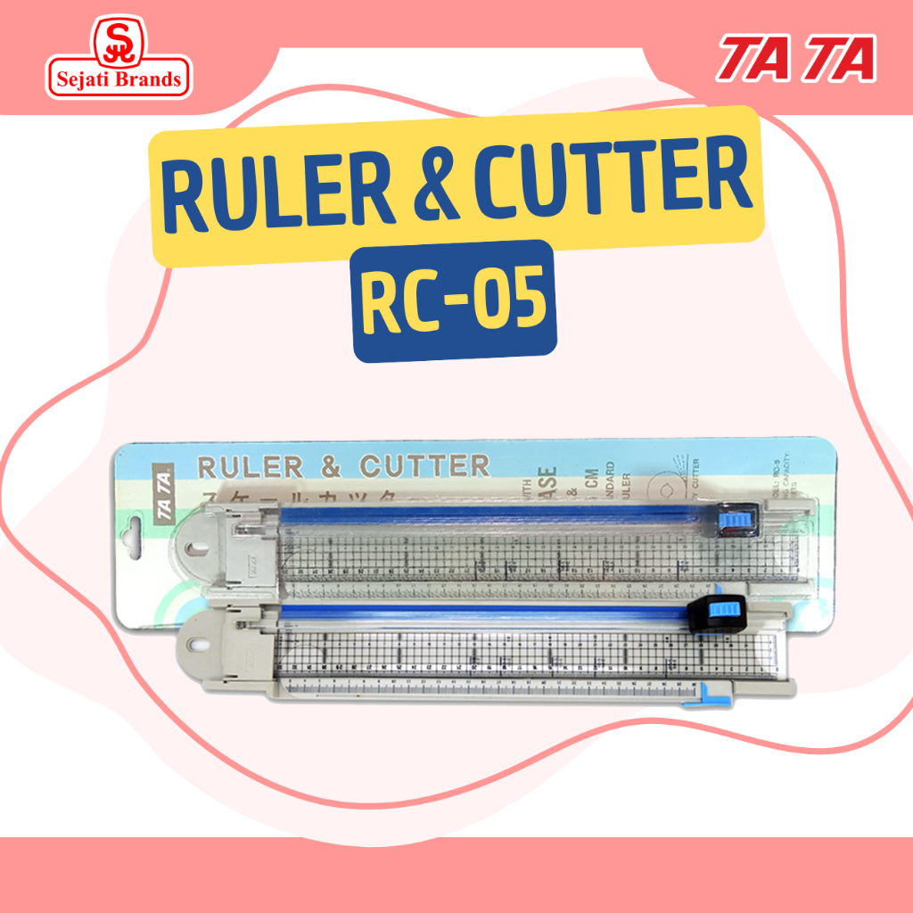

TA TA Pemotong Kertas TATA RC-5/ Portable Paper Cutter 35cm/Paper Trimmer A4/ Alat Potong Sticker/ Cutter Penggaris Portable