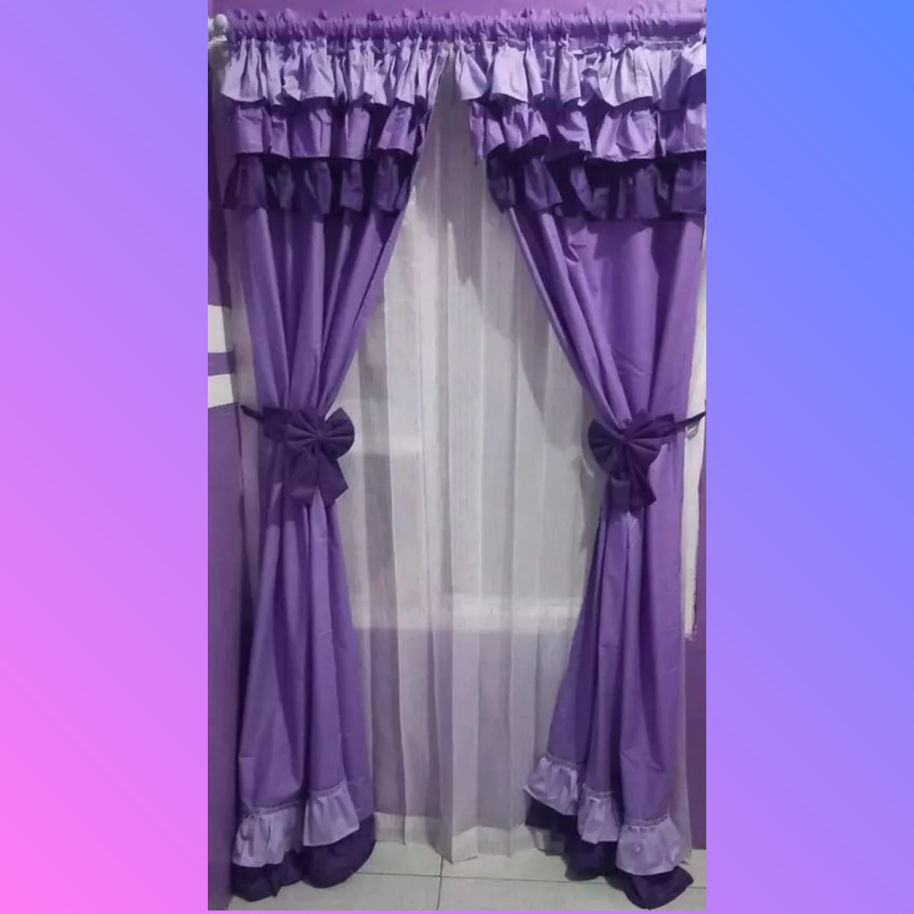 gorden lilac / gorden ungu / gorden shabby / gorden ruffle / gorden pintu / gorden jendela / gorden 