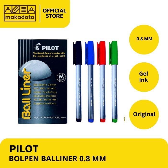 

PULPEN PILOT BALLINER 0.8MM (1 PCS) MURAH