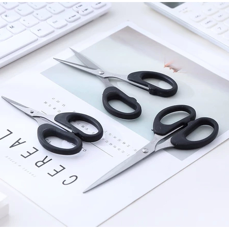 

❤LOLA❤ GUNTING HITAM | Gunting Stainless / Gunting Pemotong Kertas / Gunting Serbaguna / 1pcs