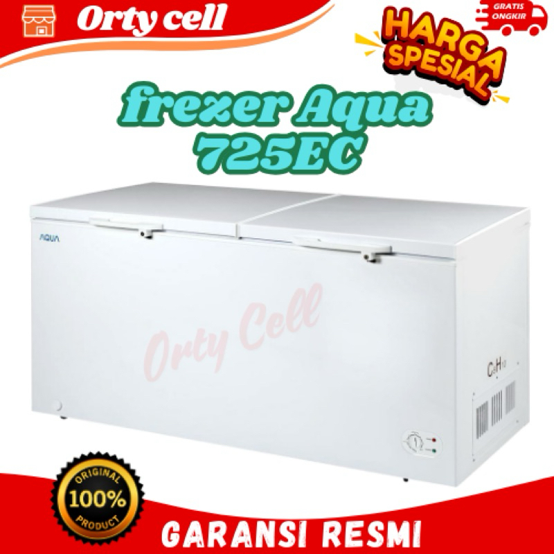 AQUA Chest Freezer AQF 725EC / AQF 725 EC / AQF725EC 719L Garansi Resmi