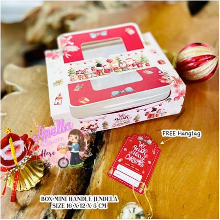 

Box Mini handle 16 x 12 x 5 cm Tema Natal / Christmas