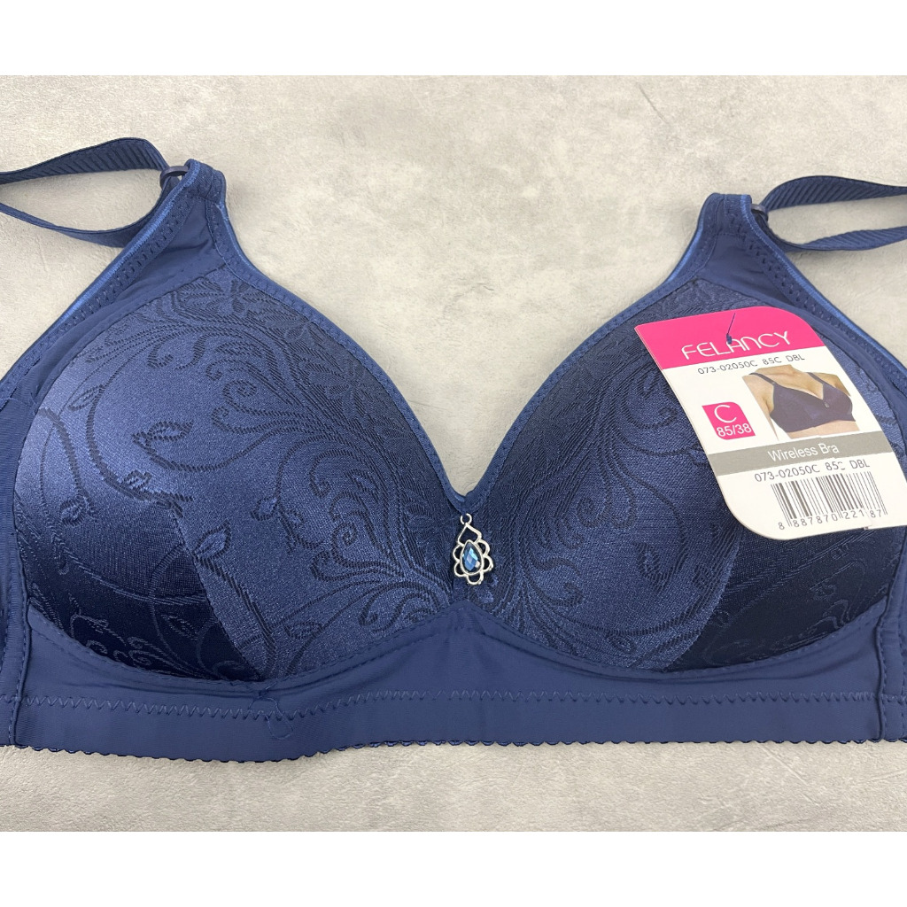 Bra Wanita Tanpa Kawat FELANCY Full Cup Busa Tipis 38C 40C 42C Pakian Dalam Underwear 050F