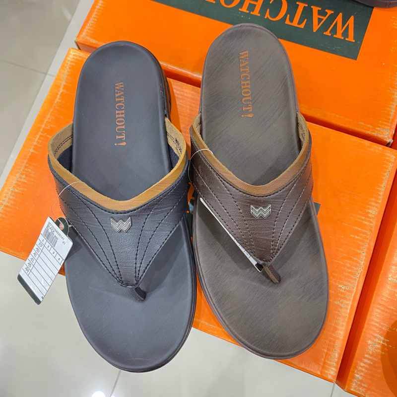 • WATCHOUT • sandal pria • sandal japit • sandal formal kulit