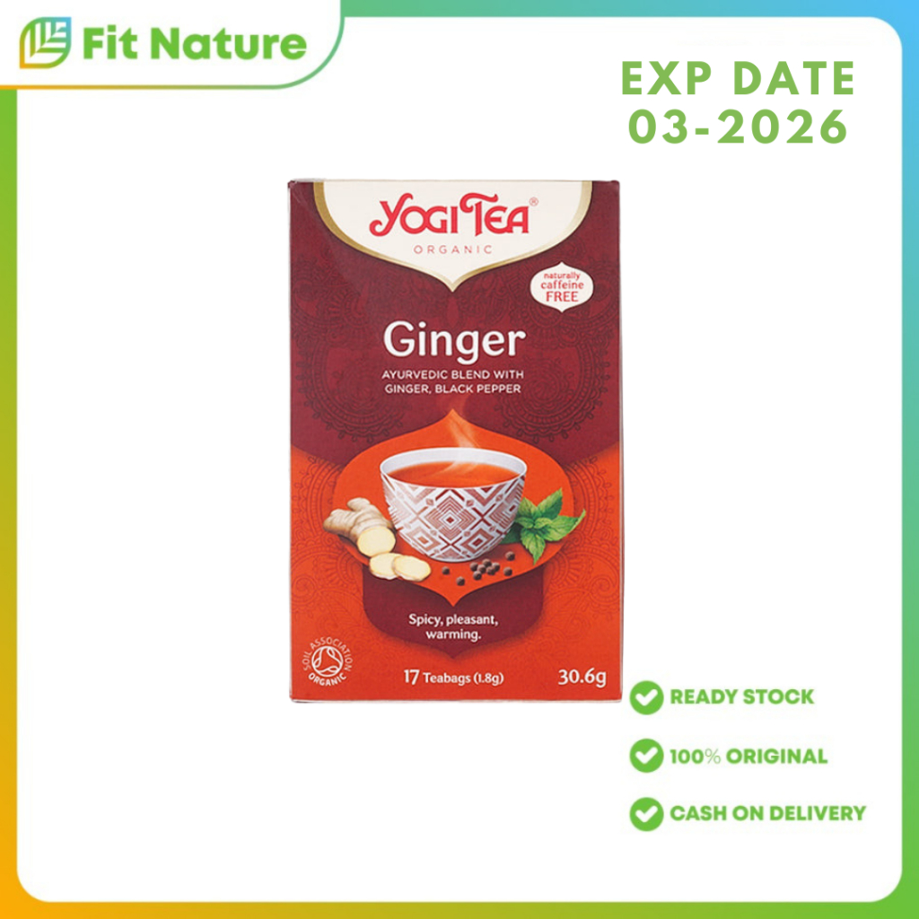 

Teh Jahe Herbal Kesehatan Imun Organik YOGI TEA Organic Ginger Tea 34gr - Bebas Kafein