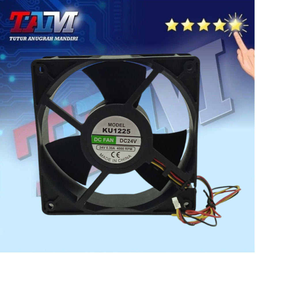 KIPAS DC 12CM 3 KABEL DC FAN 24V 0.30A 4000RPM
