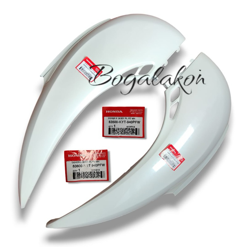 cover body tepong belakang scoopy karbu warna putih original ahm