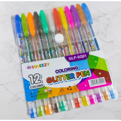 

(Set/12Warna) SQUEEZY - Bolpen Glitter GLP-SQ01 - 1.0 mm
