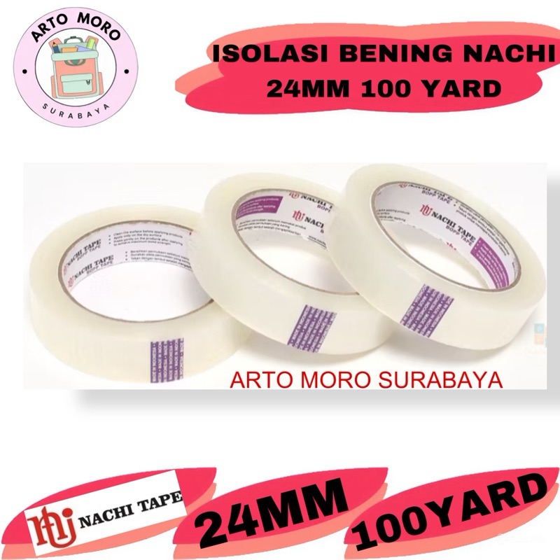 

ISOLASI BENING 24MM 100 YARD NACHI (1 PCS) READY STOCK SURABAYA