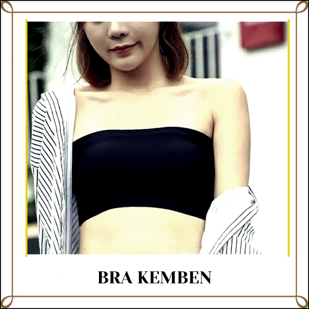 KEMBEN BH Bra KUTANG Tanpa Kawat BAHAN ICE SILK POLOS Wanita Busa DALAMN KEBAYA Seamless BH Kemben T