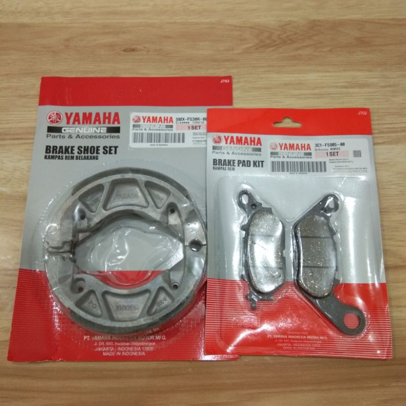 Kampas Rem Depan Belakang Mio Sporty Mio Smile Soul Karbu Fino Karbu