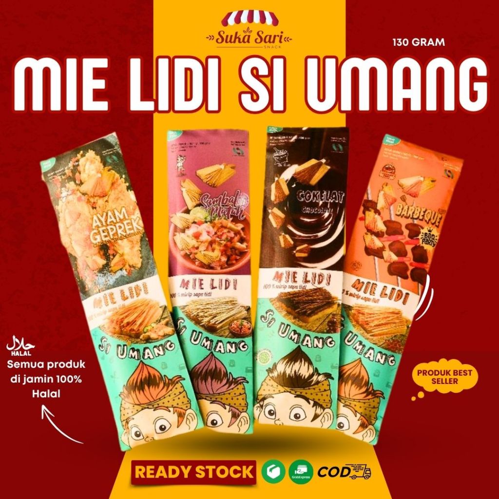 

Si Umang Cemilan Sapu Lidi 130g Cemilan Snack Oleh-Oleh | Sukasari Snack