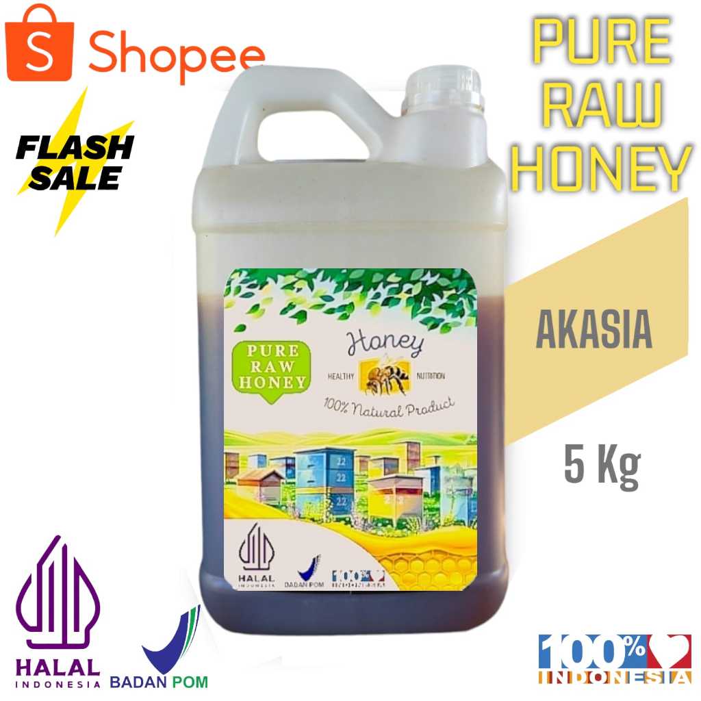 

GROSIR Madu Murni Asli 5 Kg Nektar Akasia 100% Alami Pure Natural Raw Honey