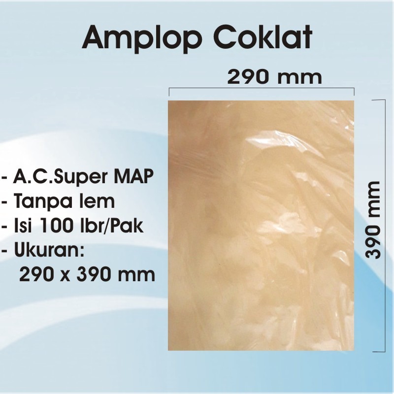 

AMPLOP COKLAT SUPER MAP GAND (PAK = 100 LBR )