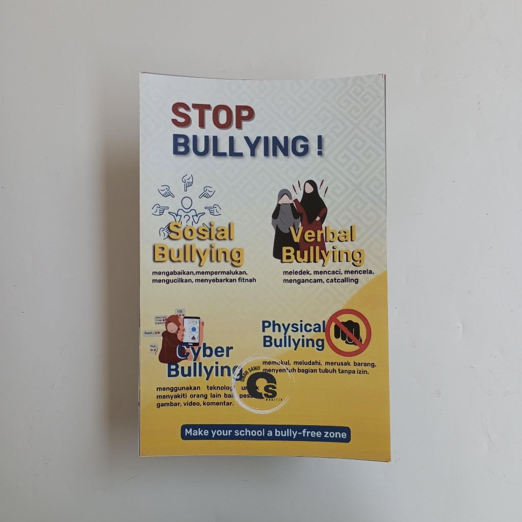 

Stiker Hindari Perilaku Bullying - Sekolah Bebas Dari Bullying - Stop Perundungan - Stiker Vinyl