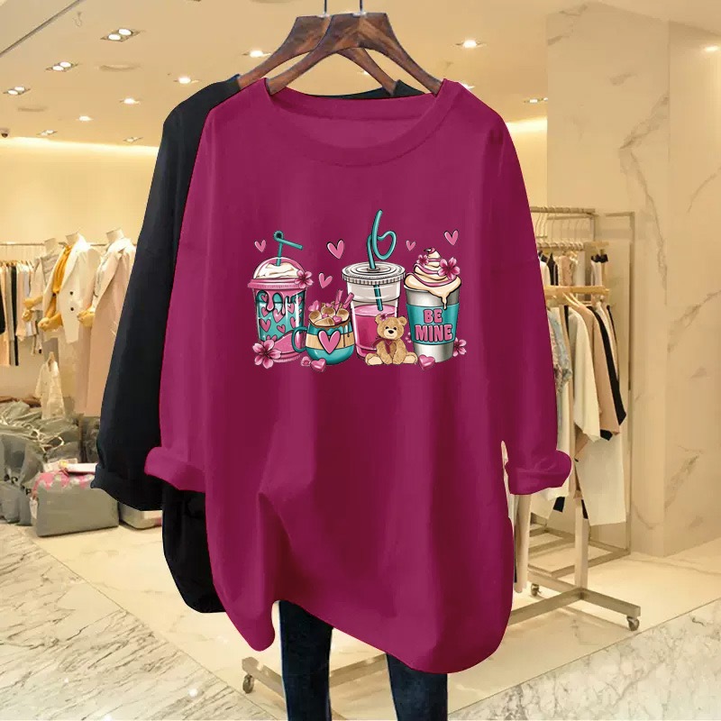 OBLONG WANITA LENGAN PANJANG/KAOS WANITA OVERSIZE LENGAN PANJANG/KAOS OBLONG OVERSIZE/BAJU LENGAN PA