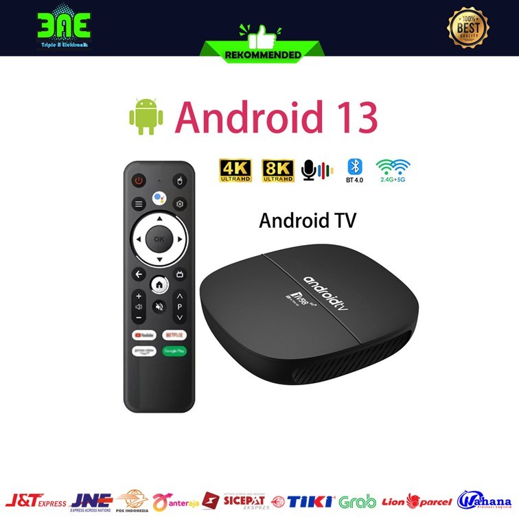 ATV TV98 Android TV Box Smart TV Set Top Box Digital Android 4K Ultra HD Remote Bluetooth Voice Wifi