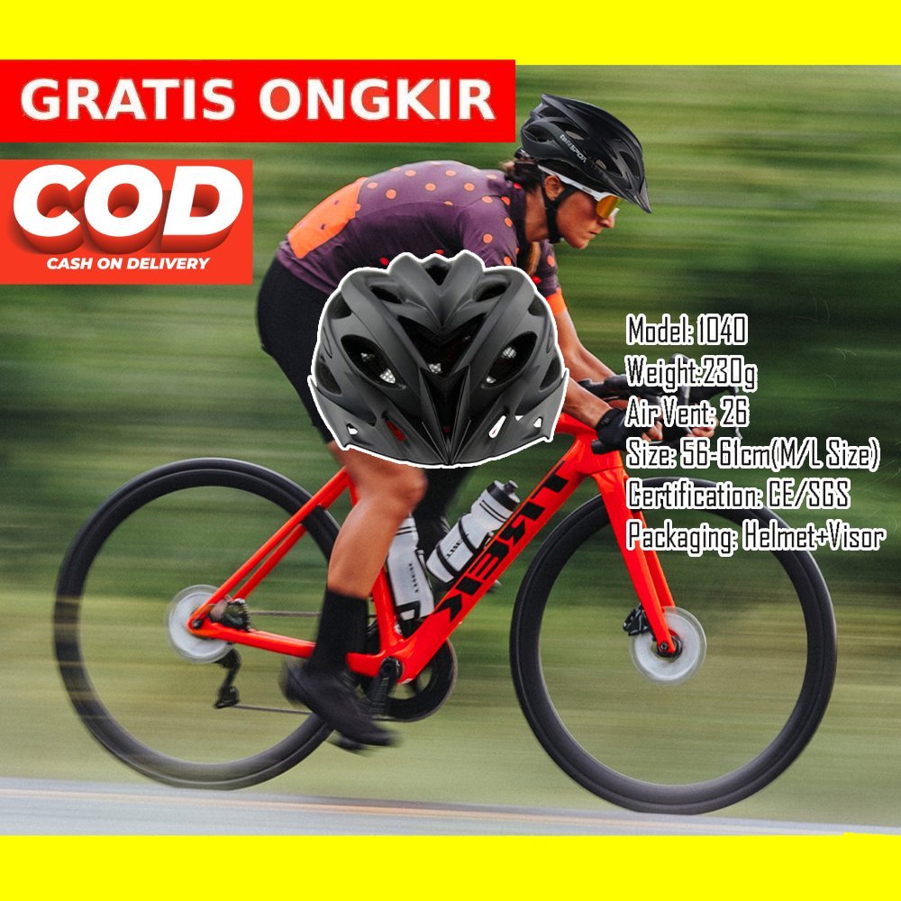 [CUCI GUDANG] Helm Sepeda Gunung Ultra Ringan dengan Lampu Backlight untuk Unisex - 1105 Termurah