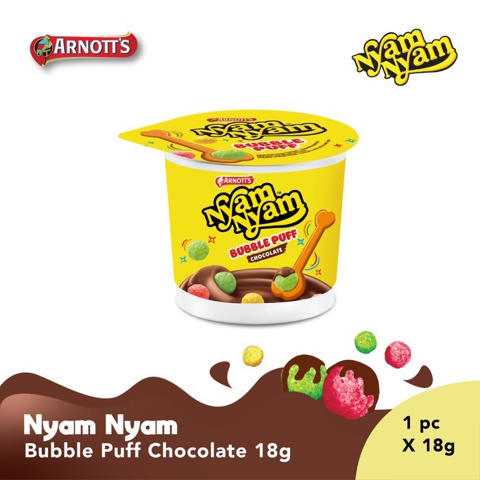 

Arnott's Nyam-Nyam Bubble Puff Chocolate 18 gr