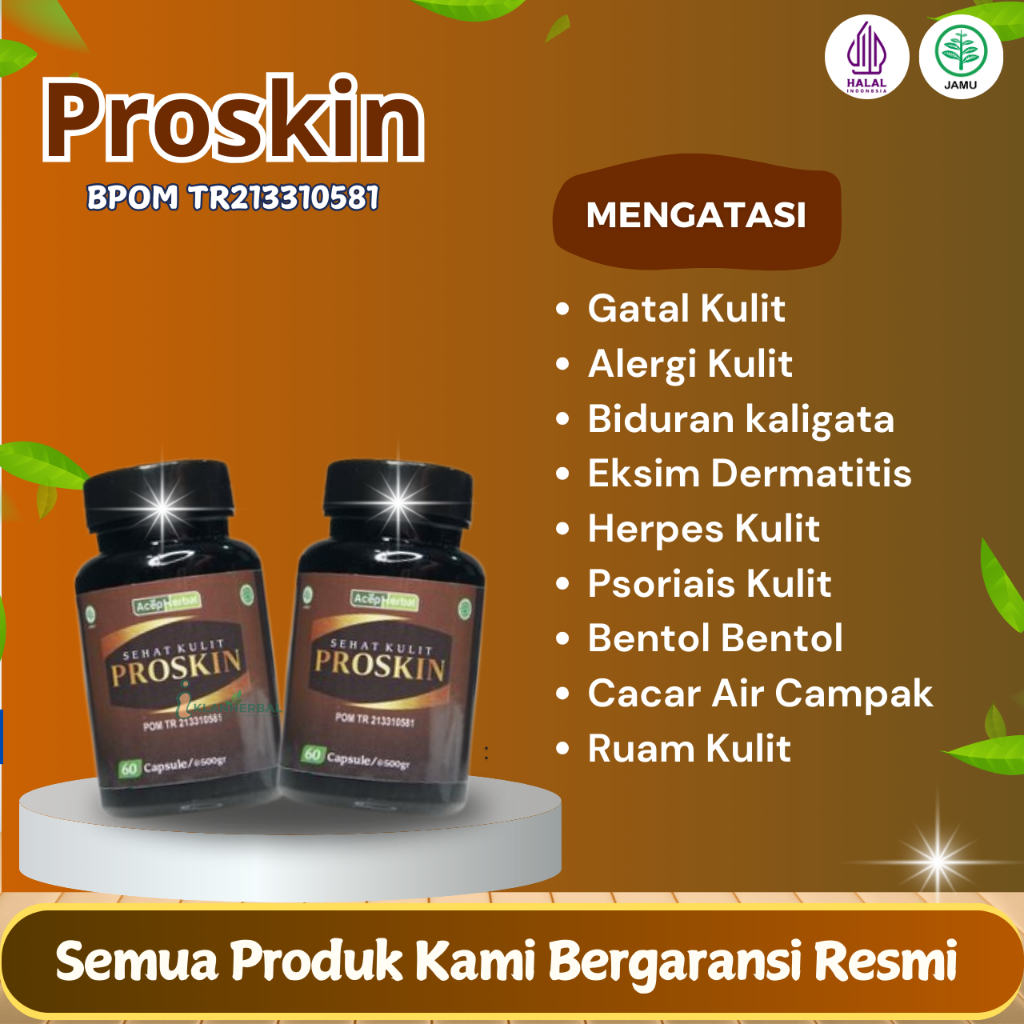 Proskin - Sehat Kulit Proskin - Obat Spesialis Kulit Gatal Dan Alergi - 60 Kapsul