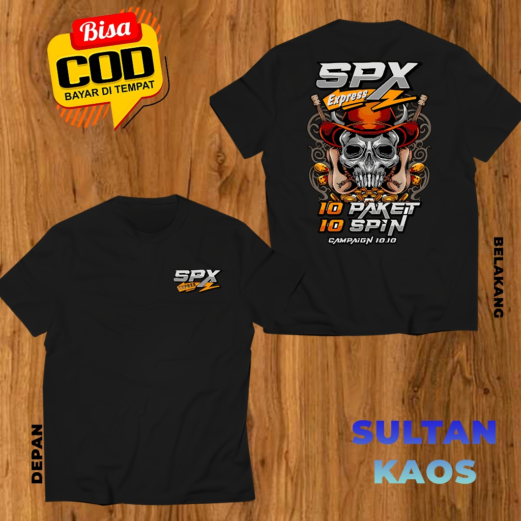 Kaos Kurir SPX Express Campaign 10.10 - 10 Paket 10 Spin Wild - Kaos Distro Kurir Paket