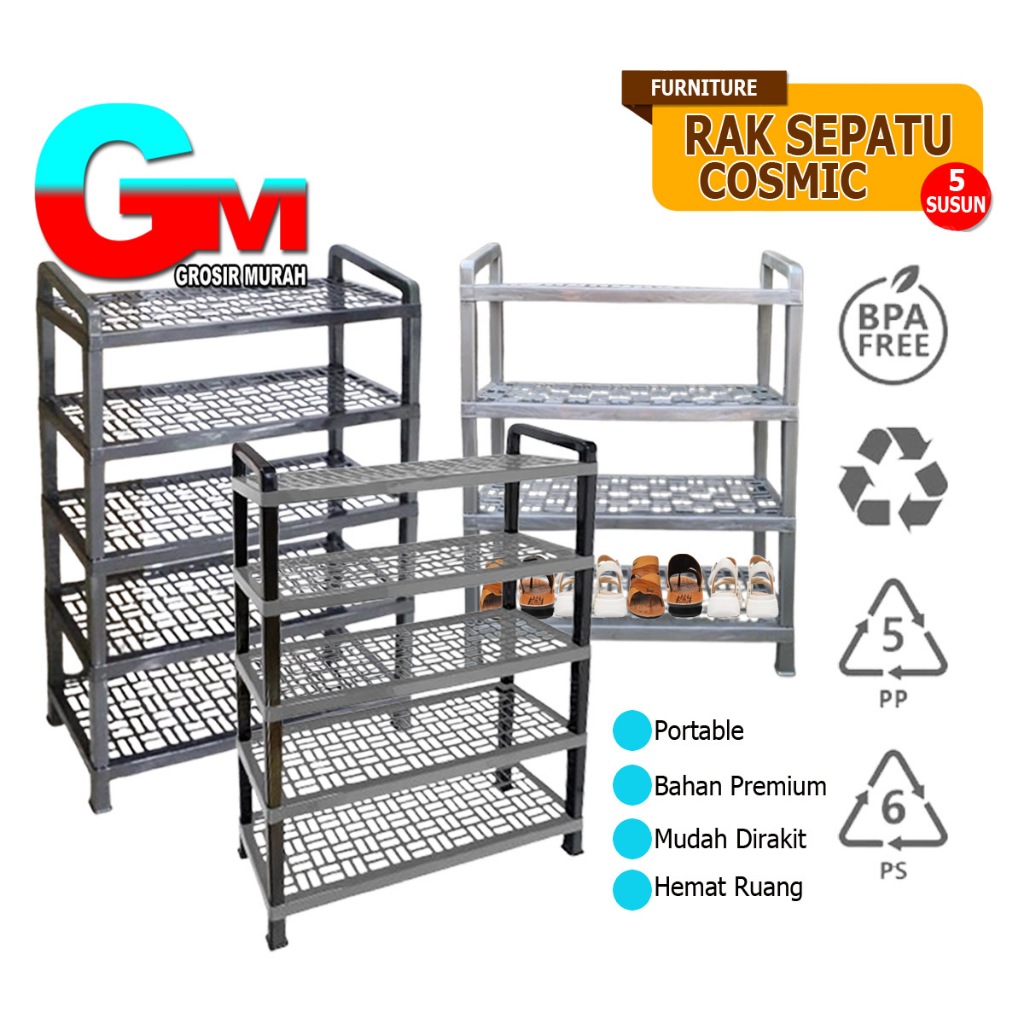 Rak Sepatu Sandal Cosmic Calista 4 Susun 5 Susun