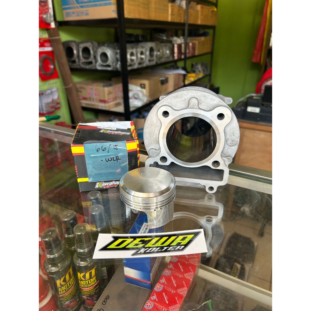 BLOK MIO BORE UP 150-200CC 58-68 PISTON KAWAHARA RACING BY DEWA KOLTER JEPARA