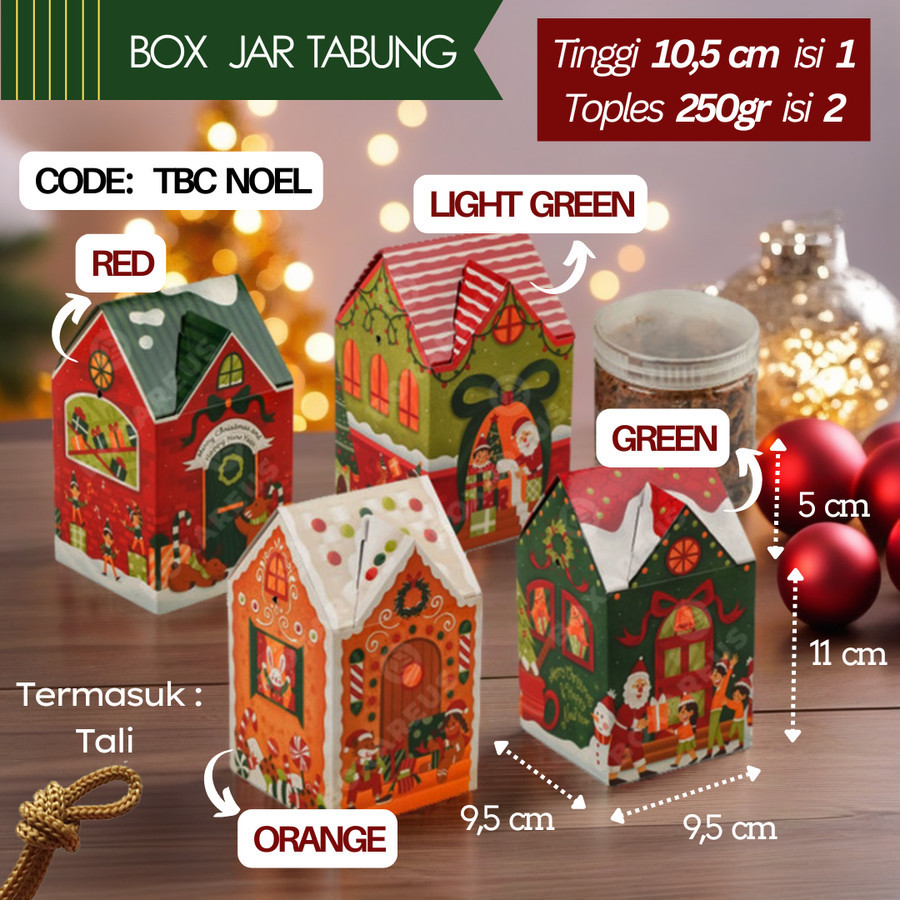 

Paperbag Kue Natal Untuk 1 Toples Jar 600 ml Box Hampers Christmas