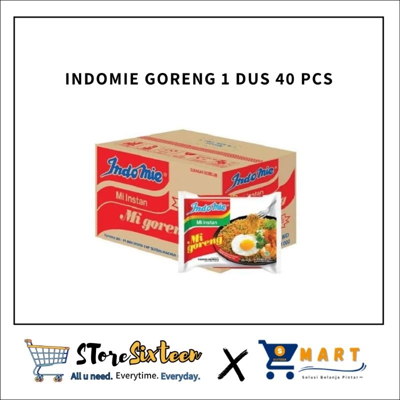 

Indomie Goreng 1 Dus / 1 Karton isi 40 Pcs