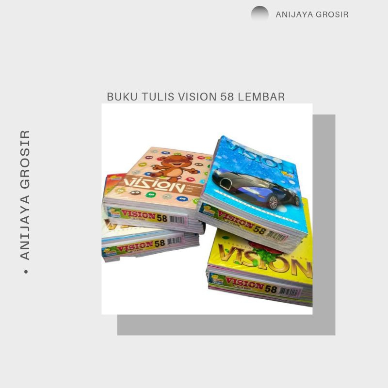 

BUKU TULIS VISION 1PACK 10 BUAH 58 LEMBAR Kertas Paper