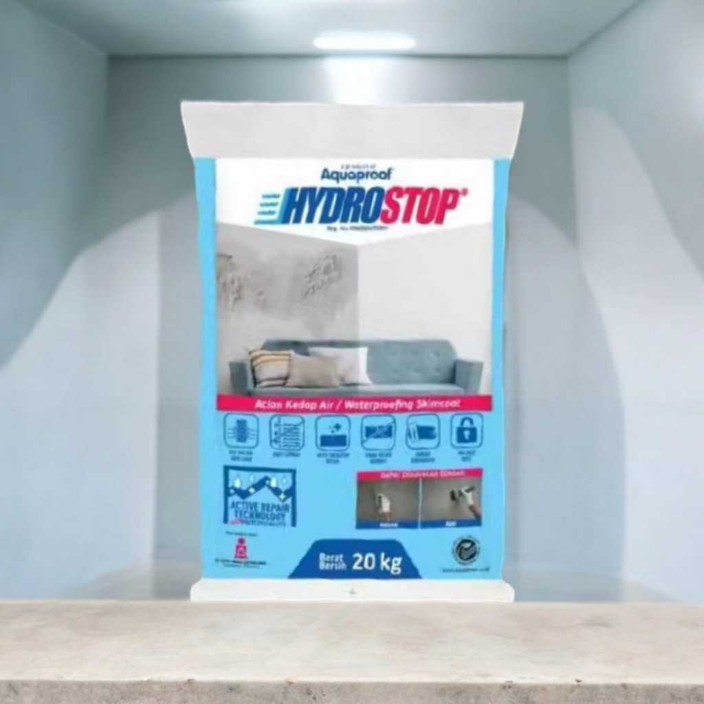 Hydrostop acian kedap air 20 kg (abu-abu), Hydrostop waterproff